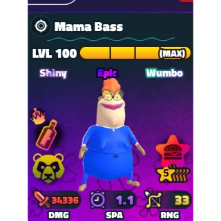 SPONGEBOB TOWER DEFENSE - MAMA BASS  5 ⭐ LVL 100/NC/PP