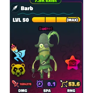 SPONGEBOB TOWER DEFENSE - BARB LVL 50/NC/PP