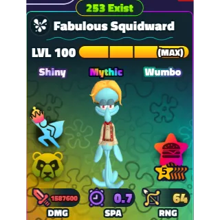 SPONGEBOB TOWER DEFENSE - SW FABULOUS SQUIDWARD 5⭐ LVL 100/NC/PP