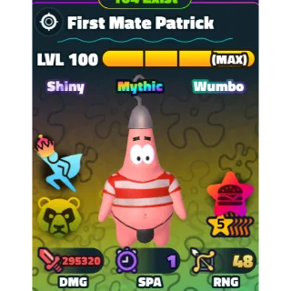 SPONGEBOB TOWER DEFENSE - SW FIRST MATE PATRICK 5⭐ LVL 100/NC/PP
