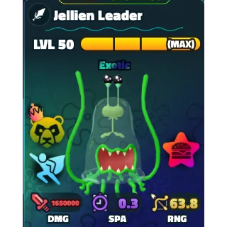 SPONGEBOB TOWER DEFENSE - JELLIEN LEADER LV 50/NC/PP ⭐NEW EXOTIC META UNIT⭐