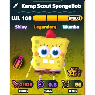 SPONGEBOB TOWER DEFENSE - SW KAMP SCOUT SPONGEBOB  5⭐ LVL 100/NC