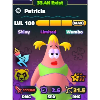 SPONGEBOB TOWER DEFENSE - SW PATRICIA 5⭐ LVL 100/NC