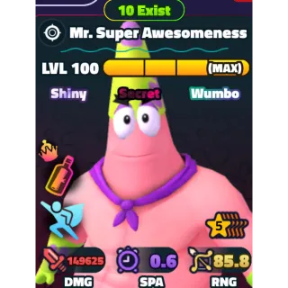 SPONGEBOB TOWER DEFENSE - SW MR. SUPER AWESOMENESS 5⭐ LVL 100/NC/SF