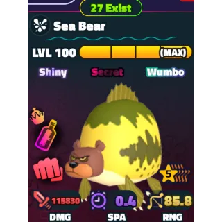 SPONGEBOB TOWER DEFENSE - SW SEA BEAR 5⭐ LVL 100/NC/SF 