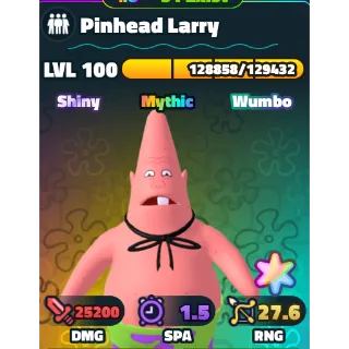 SPONGEBOB TOWER DEFENSE - SW PINHEAD LARRY⭐ SUPERSTAR ⭐ LV 100/SF 🌈 RAINBOW SERIAL 🌈
