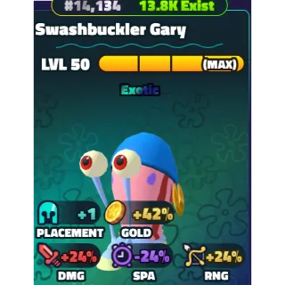 SPONGEBOB TOWER DEFENSE - SWASHBUCKLER GARY LVL 50