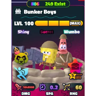 SPONGEBOB TOWER DEFENSE - SW BUNKER BOYS 5⭐ LVL 100/NC/PP 🌈 RAINBOW SERIAL #86 🌈