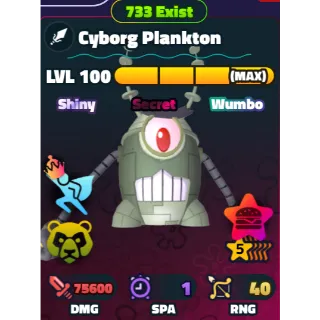 SPONGEBOB TOWER DEFENSE - SW CYBORG PLANKTON 5⭐ LVL 100/NC/PP 