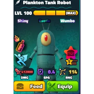 SPONGEBOB TOWER DEFENSE - SW PLANKTON TANK ROBOT 5⭐ LVL 100/NC/PP 