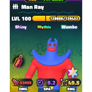 SPONGEBOB TOWER DEFENSE - SW MAN RAY⭐ SUPERSTAR ⭐ LV 100/SF 🌈 RAINBOW SERIAL 🌈