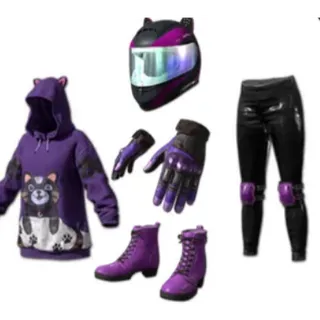 PUBG|PURRPLE PERIWINKLE COSTUME SET|Fast