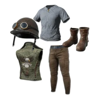 PUBG | SURVIVORS BIKER OUTFIT SET