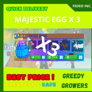 Greedy Growers MAJESTIC EGG X 3