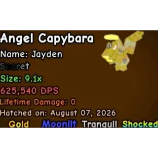  Capybaras Vs Plants  Angel Capybara 600k  DPS 