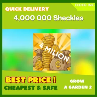  Sheckles X 4M  Grow a Garden 2