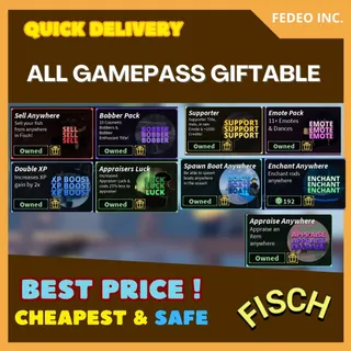ALL GAMEPASS GIFTABLE