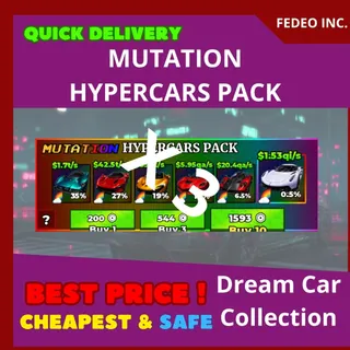 MUTATION HYPERCARS PACK X 10