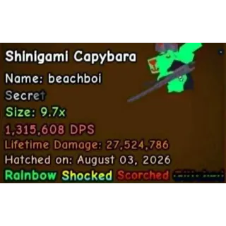 CAPYBARA VS PLANTS  Shinigami 1.3 M dps