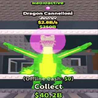 ‎☢️ BUBBLEGUM TRAIT!!! Radioactive Dragon Cannelloni 2.8B/s - SAB (Fast Delivery) 💕