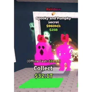 🌈 1 TRAIT!!! Rainbow Spooky and Pumpky 960M/s- SAB (Fast Delivery)