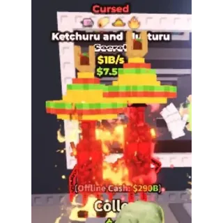 👹 4 TRAITS!!! Cursed Ketchuru and Musturu 1B/s - SAB (Fast Delivery)