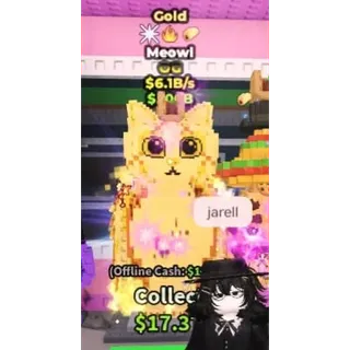 🏆 3 TRAITS!!! Gold [OG] Meowl 6.1B/s - SAB (Fast Delivery)
