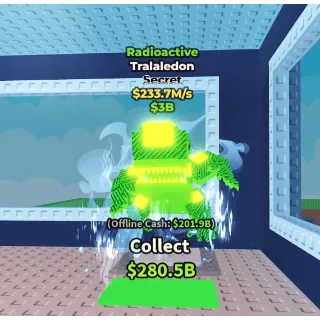 ☢️ Radioactive Tralaledon 233.7M/s - SAB (Fast Delivery)