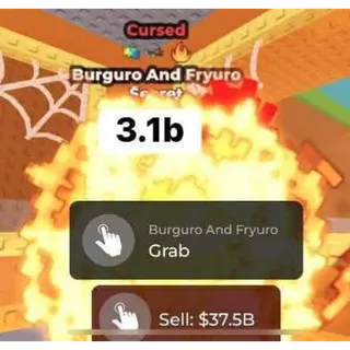 👹 3 TRAITS!!! CURSED Burguro and Fryuro 3.1B/s - SAB (Fast Delivery)