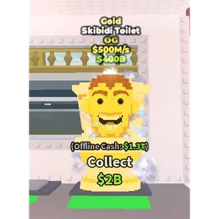 🚽 [OG] Gold Skibidi Toilet 400M/s 👑 - SAB (Fast Delivery)