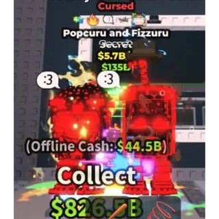 👹 6 TRAITS!!! CURSED Popcuru and Fizzuru 5.7B/s - SAB (Fast Delivery) 🍿