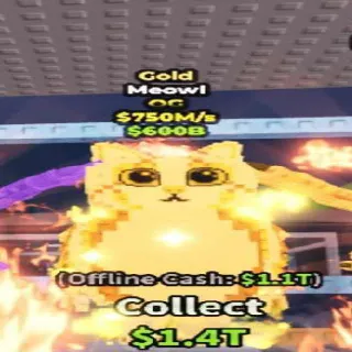 ‎🐱🦉 [OG] Gold Meowl 750M/s - SAB (Fast Delivery)