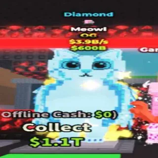 ‎🐱🦉 NYAN TRAIT!!! [OG] Diamond Meowl 3.9B/s - SAB (Fast Delivery)