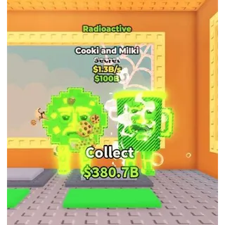 ☢️ Radioactive Cooki and Milki 1.3B/s - SAB (Fast Delivery)