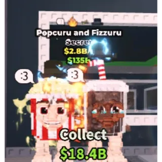 🔥 4 TRAITS!!! Popcuru and Fizzuru 2.8B/s - SAB (Fast Delivery) 🍿