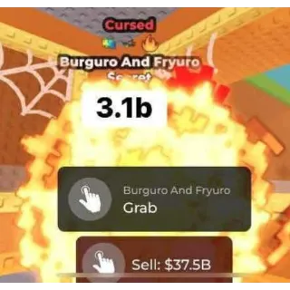👹 3 TRAITS!!! CURSED Burguro and Fryuro 3.1B/s - SAB (Fast Delivery)