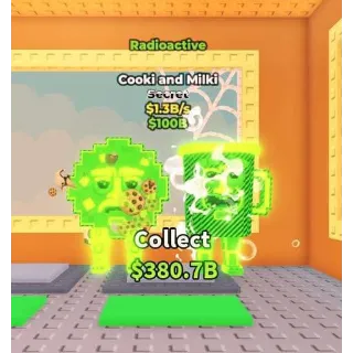 ☢️ Radioactive Cooki and Milki 1.3B/s - SAB (Fast Delivery)