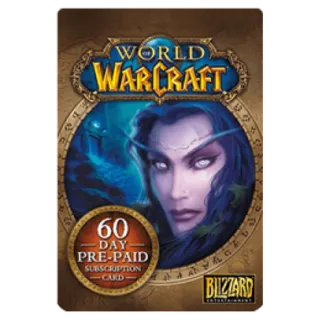 World of warcraft (US) 60 days game time (retail/classic/classicCata)