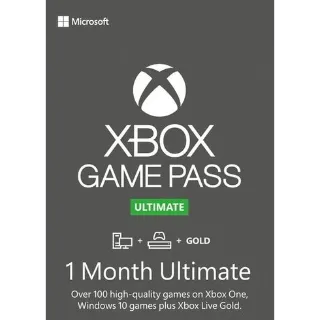 Xbox Game Pass Ultimate – 1 Month Subscription Clé (Xbox/Windows) Non-stackable UNITED STATES