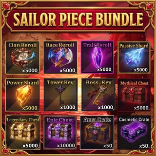 SAILOR PIECE BUNDLE + FREE 10000 RACE REROLLS