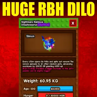 2X HUGE RAINBOW HATCHED DILOPHOSAURUS