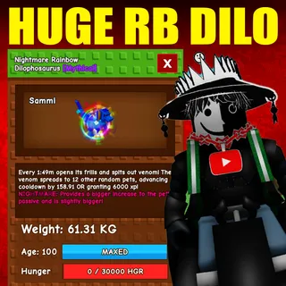 HUGE RAINBOW HATCHED DILOPHOSAURUS