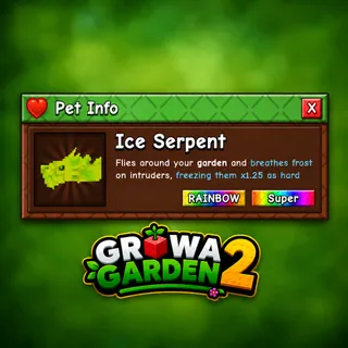 2X RAINBOW ICE SERPENT | GROW A GARDEN 2
