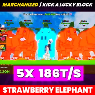 5X RAINBOW STRAWBERRY ELEPHANT | 186T/S