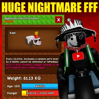 HUGE NIGHTMARE FRENCH FRY FERRET