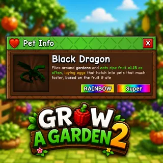 RAINBOW BLACK DRAGON | GROW A GARDEN 2