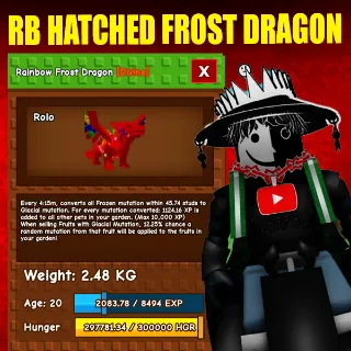 RAINBOW HATCHED FROST DRAGON