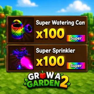 100 SUPER SPRINKLER + 100 SUPER WATERING CAN