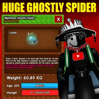 HUGE GHOSTLY HATCHED SPIDER 60KG