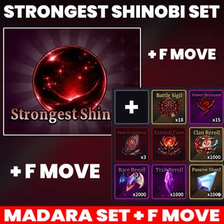 STRONGEST SHINOBI SET + F MOVE (MADARA SET) | SAILOR PIECE
